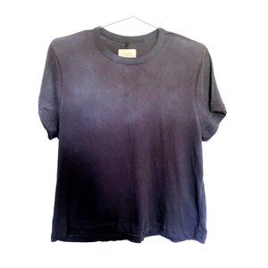 NWT CHASER Cloud Jersey Bold Shoulder Cropped Tee, Dark Gray, Size L